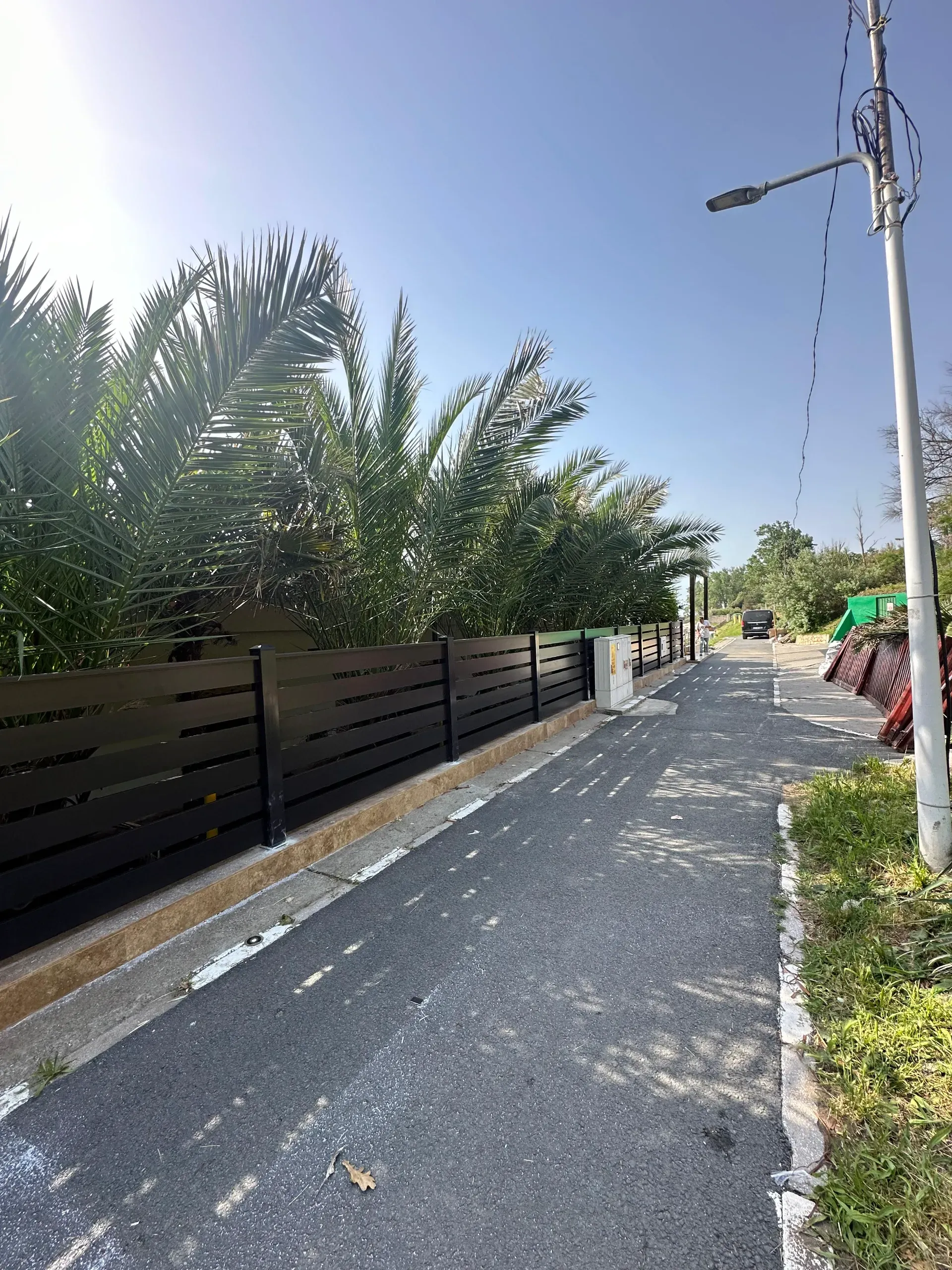 Slatted model aluminium fence — Bodrum